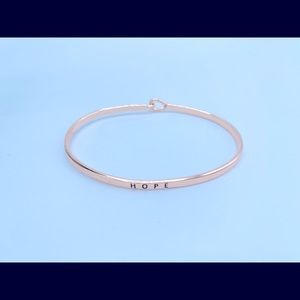 Landau “Hope” Rose Goldtone Bangle NWOT